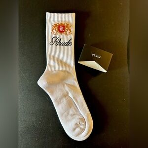 Rhude Crest Logo Socks - Red & Gold